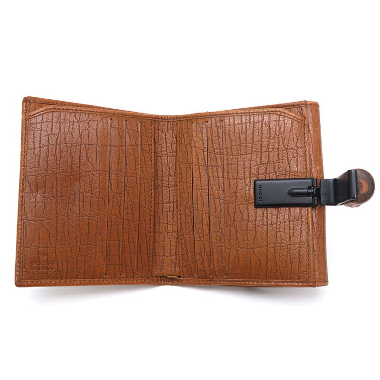 Gucci Bamboo Camel Bamboo Leather Wallet (Bi-Fold)