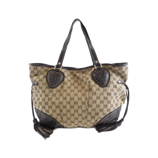 Gucci Beige Brown Gg Canvas Tote Bag ()