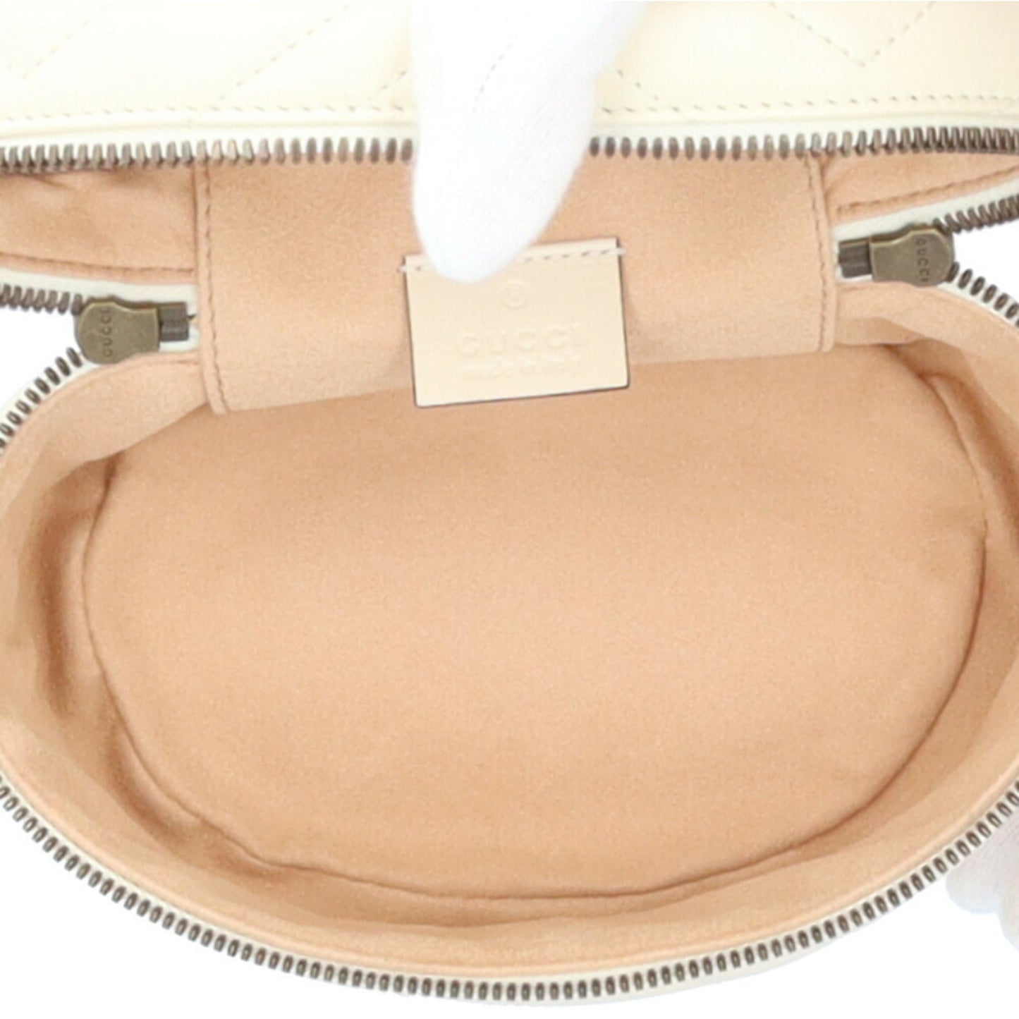 Gucci Gg Marmont White Leather Vanity Bag