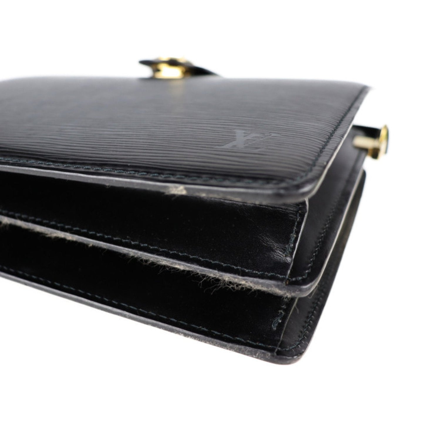 Louis Vuitton Noir Epi Leather Handbag Shopping Bag Shoulder Bag Tote Bag