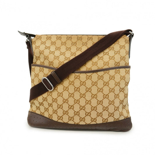 Gucci Brown Canvas Shoulder Bag ()