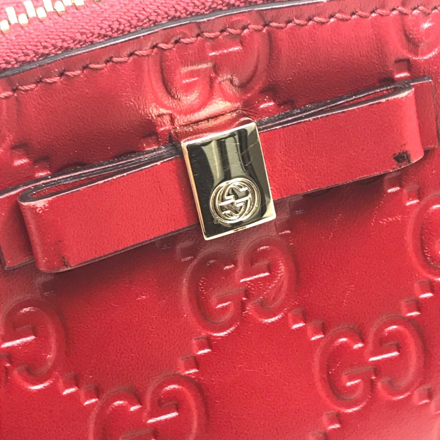 Gucci Red Leather Pouch