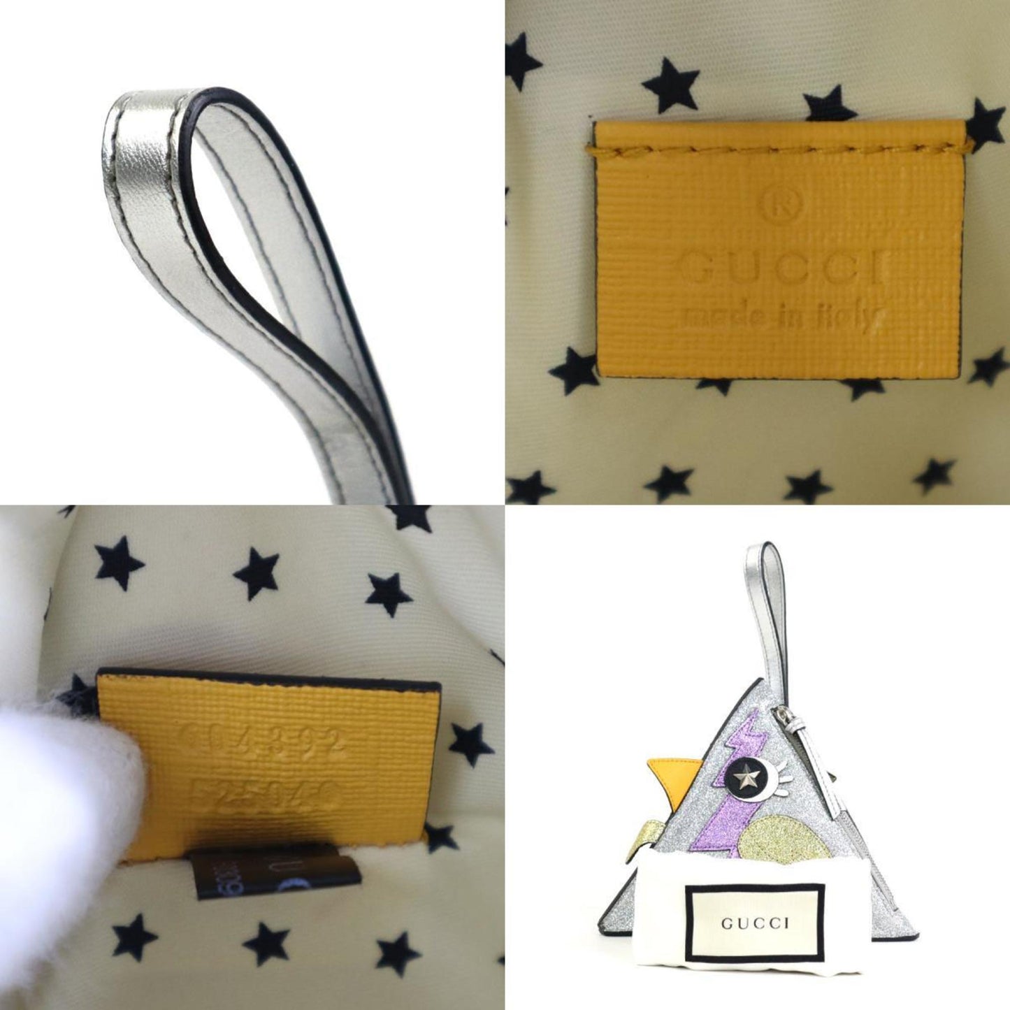 Gucci Multi-Color Silver Leather Handbag