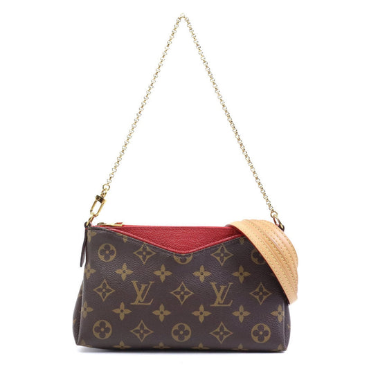 Louis Vuitton Brown Monogram Red Color Monogram Handbag Shoulder Bag ()