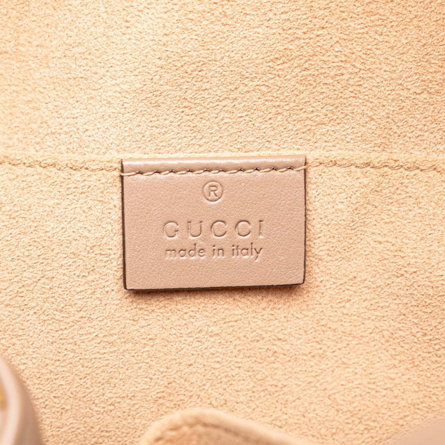 Gucci Pink Beige Leather Backpack