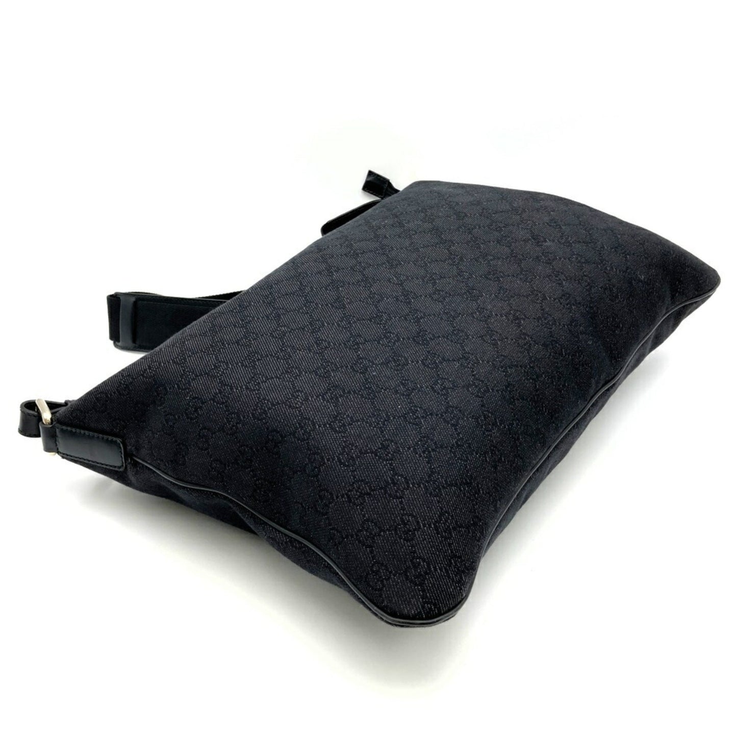 Gucci Black Gg Canvas Shoulder Bag Sling Bag