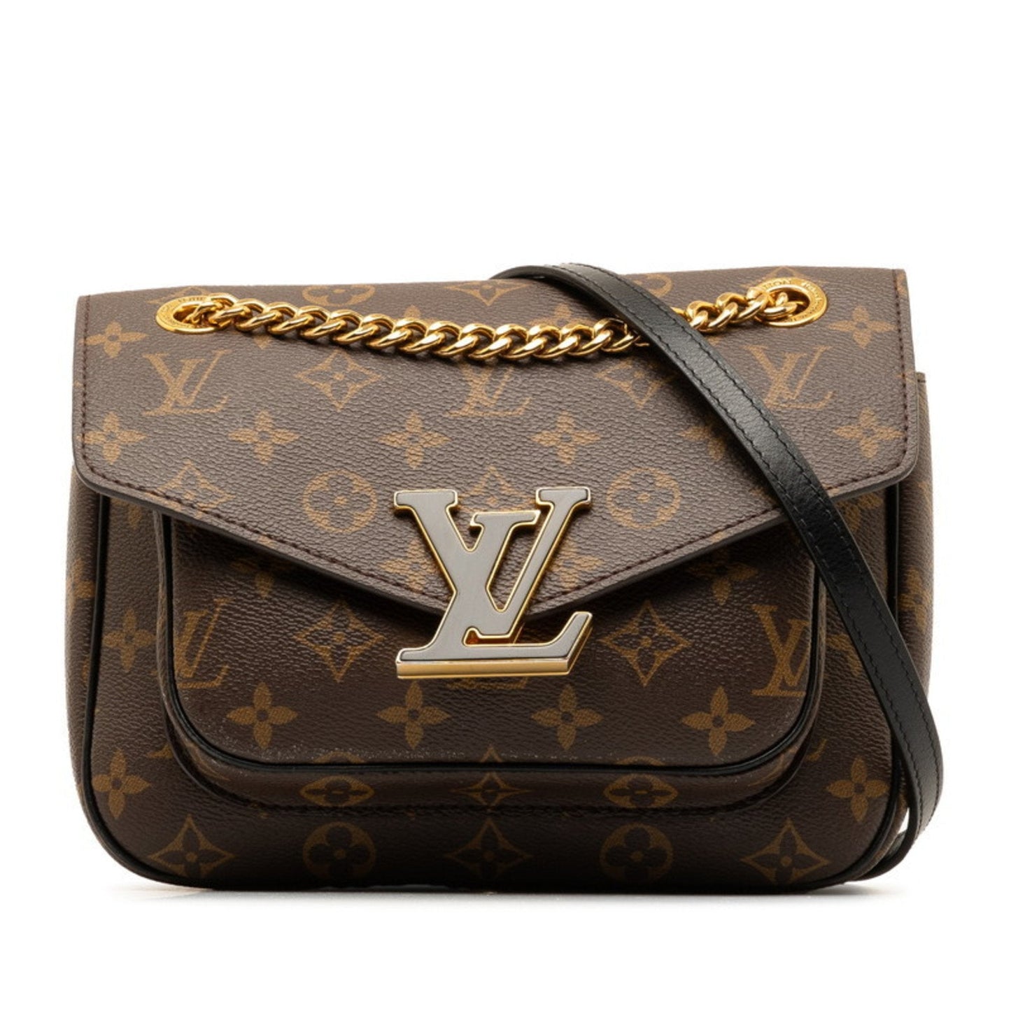 Louis Vuitton Brown Pvc Leather Shoulder Bag ()