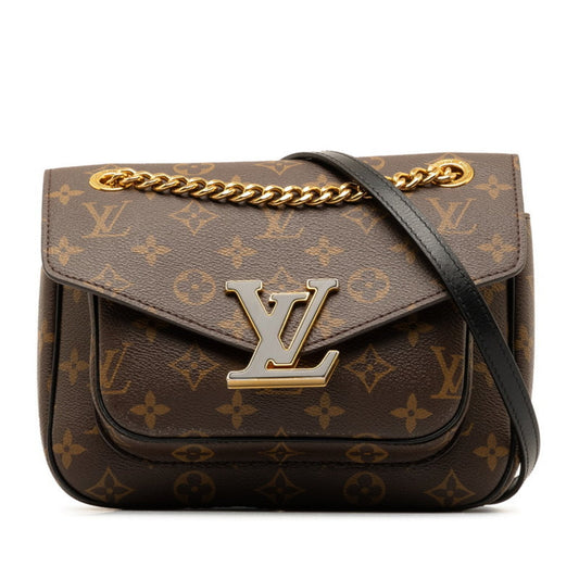 Louis Vuitton Brown Pvc Leather Shoulder Bag ()