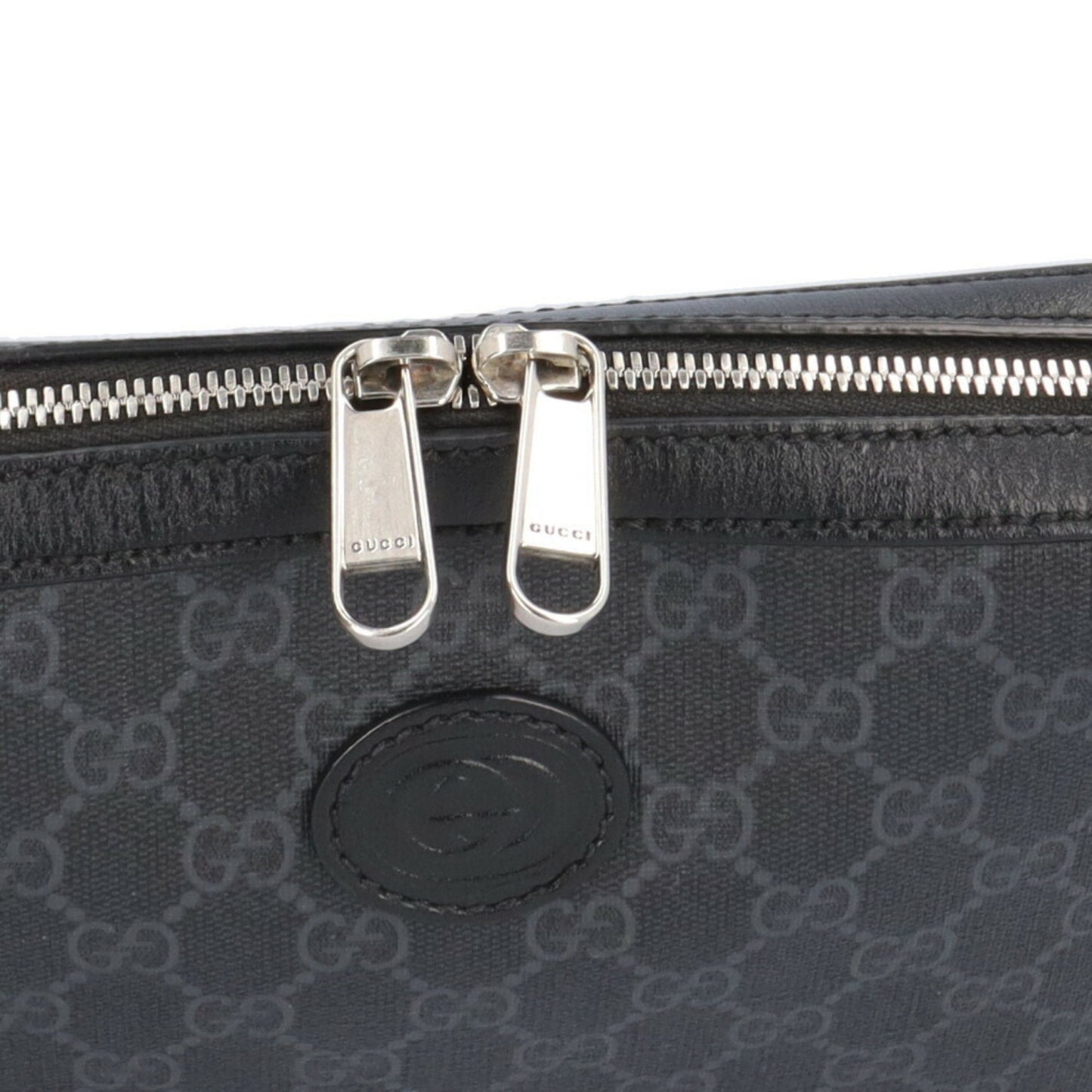 Gucci Black Gg Supreme Leather Shoulder Bag