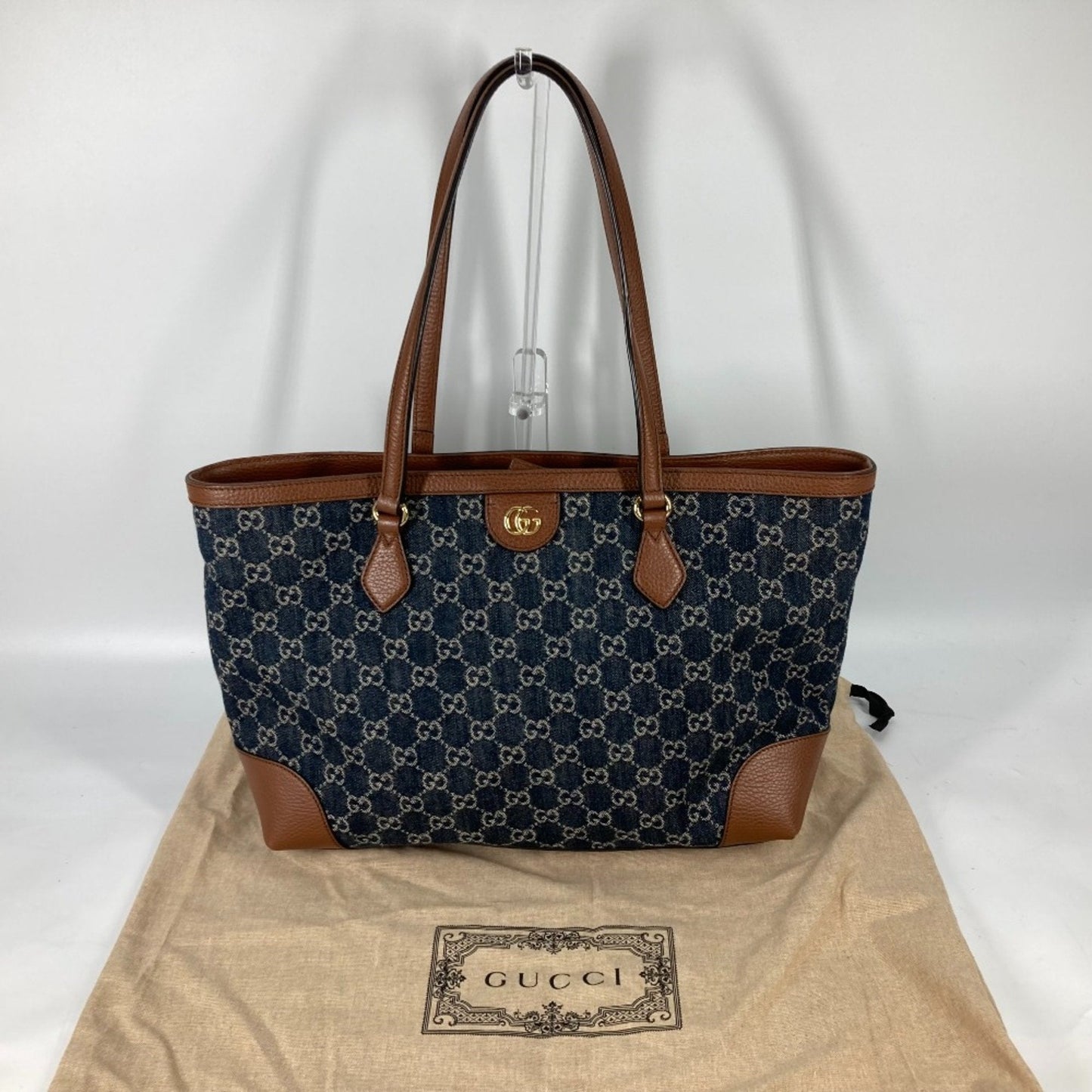 Gucci Blue Denim Tote Bag