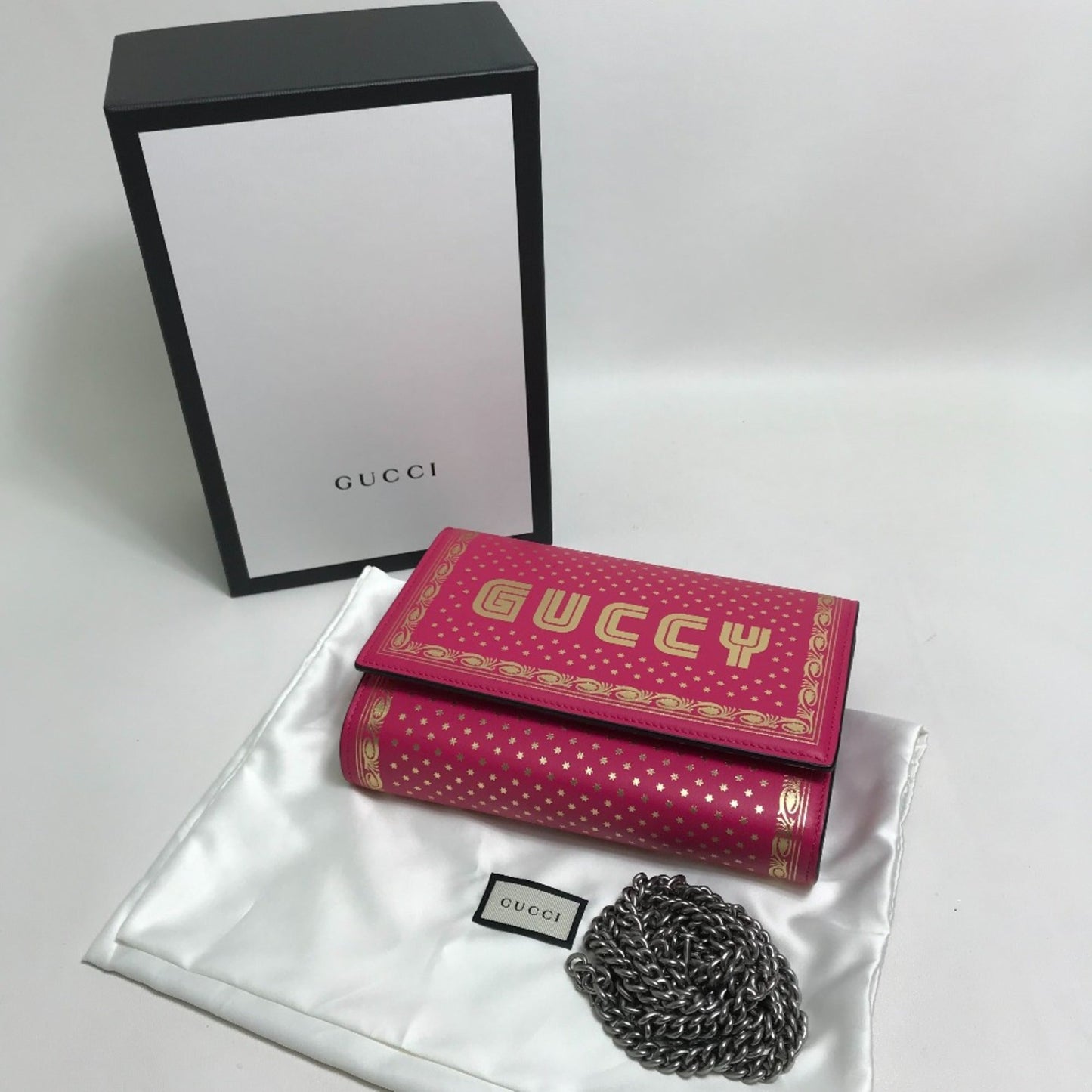 Gucci Pink Leather Long Wallet (Bi-Fold)