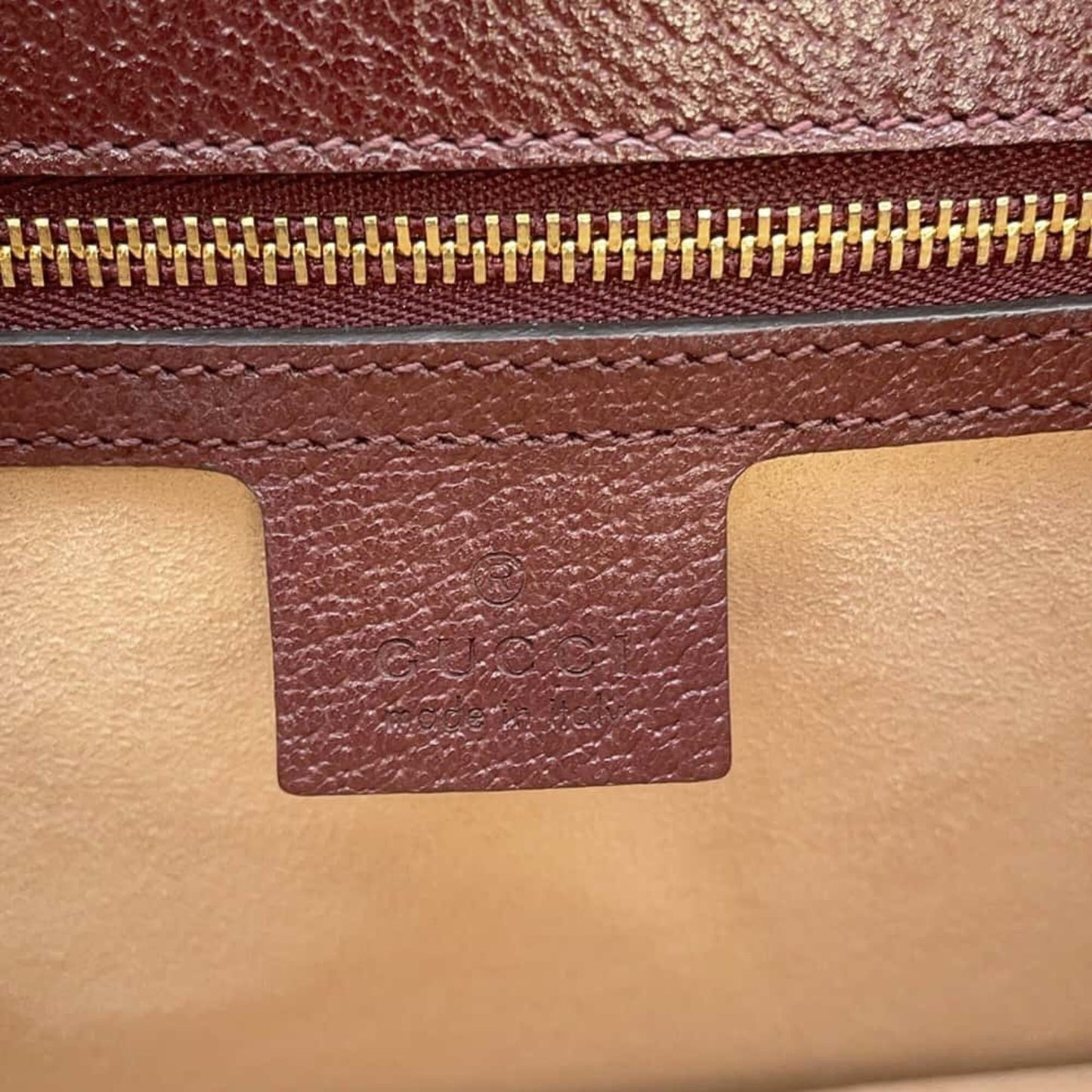 Gucci Bordeaux Canvas Leather Handbag Shoulder Bag