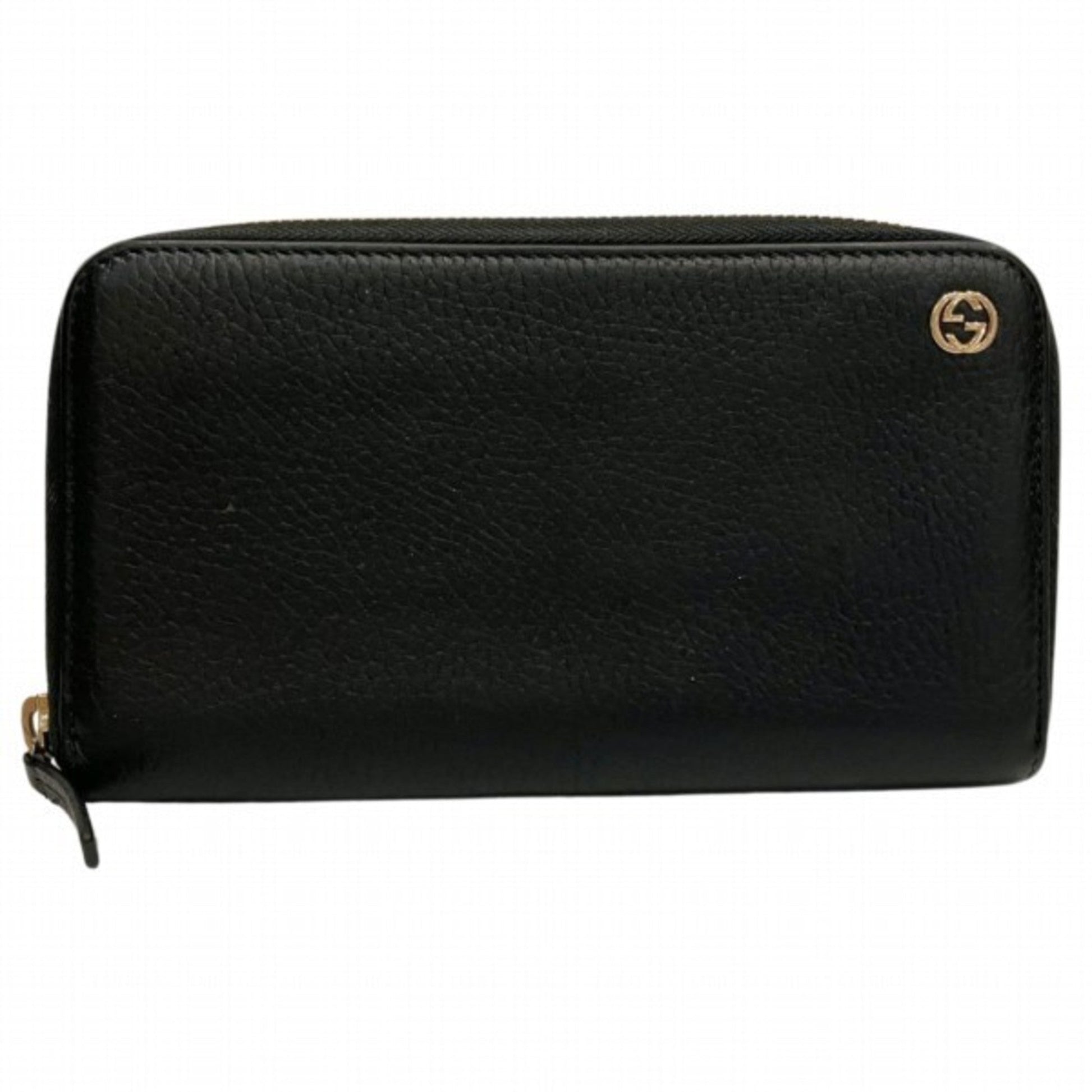 Gucci Black Leather Long Wallet (Bi-Fold) ()
