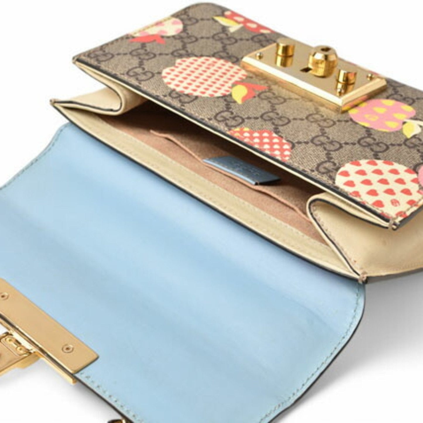 Gucci Beige Blue Brown Gg Supreme Shoulder Bag