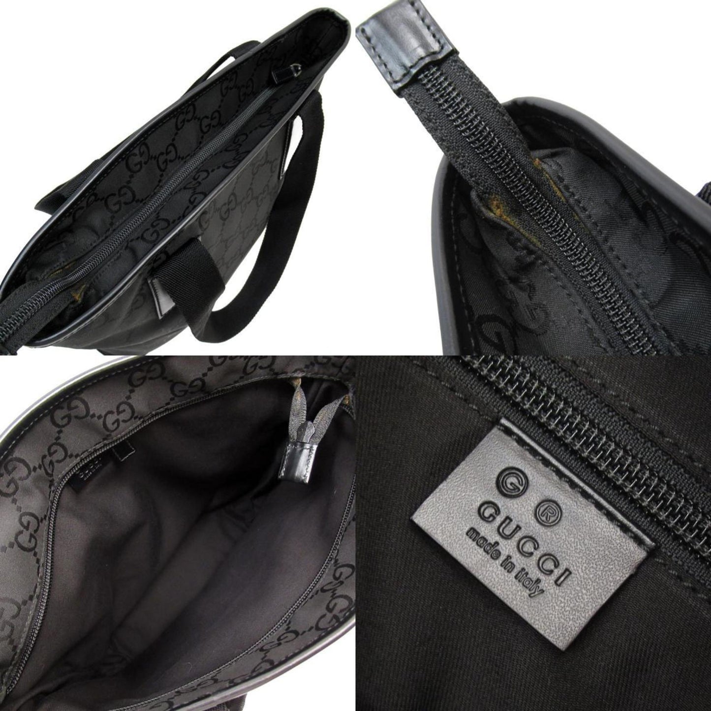 Gucci Black Nylon Handbag Tote Bag