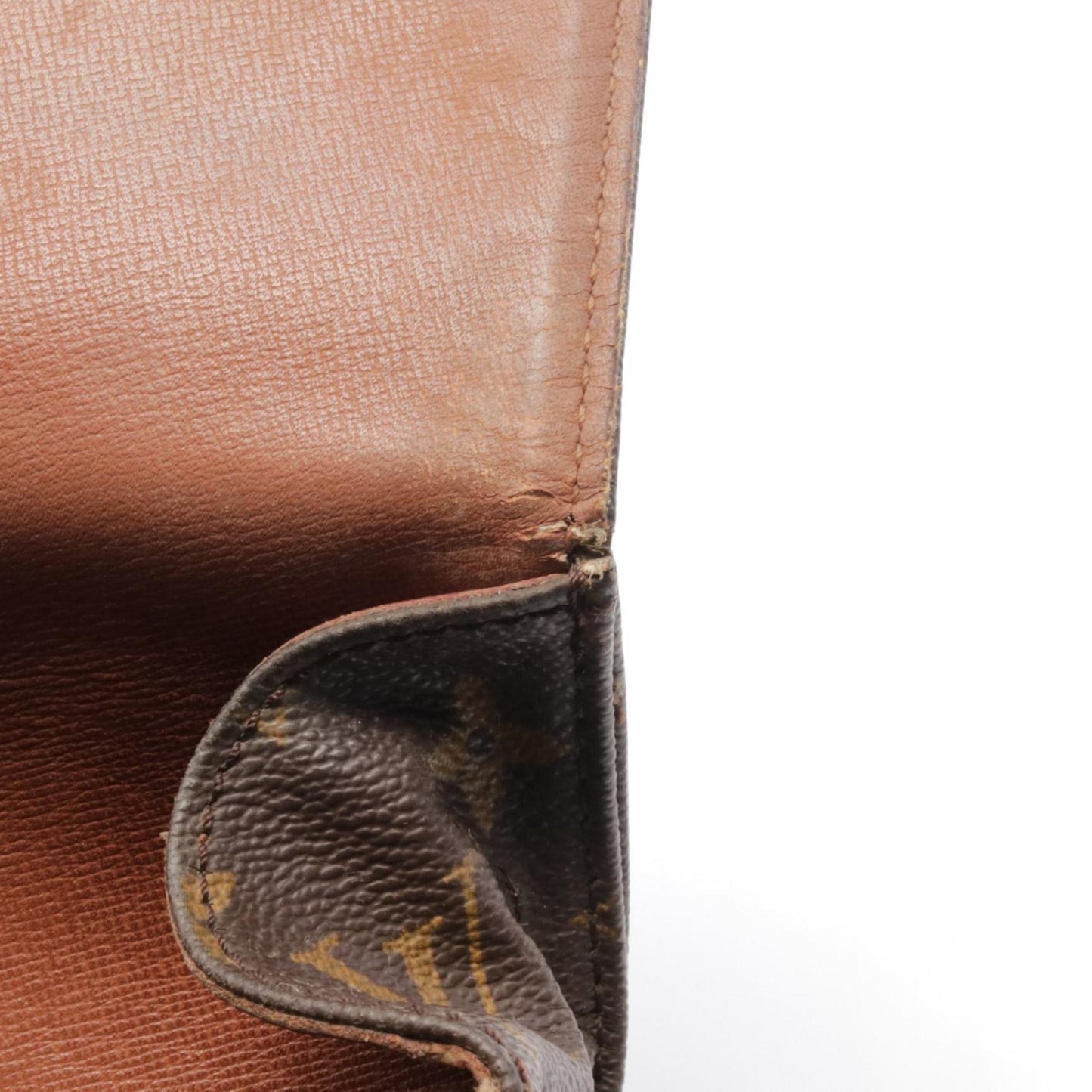 Louis Vuitton Brown Coated Canvas Leather Shoulder Bag
