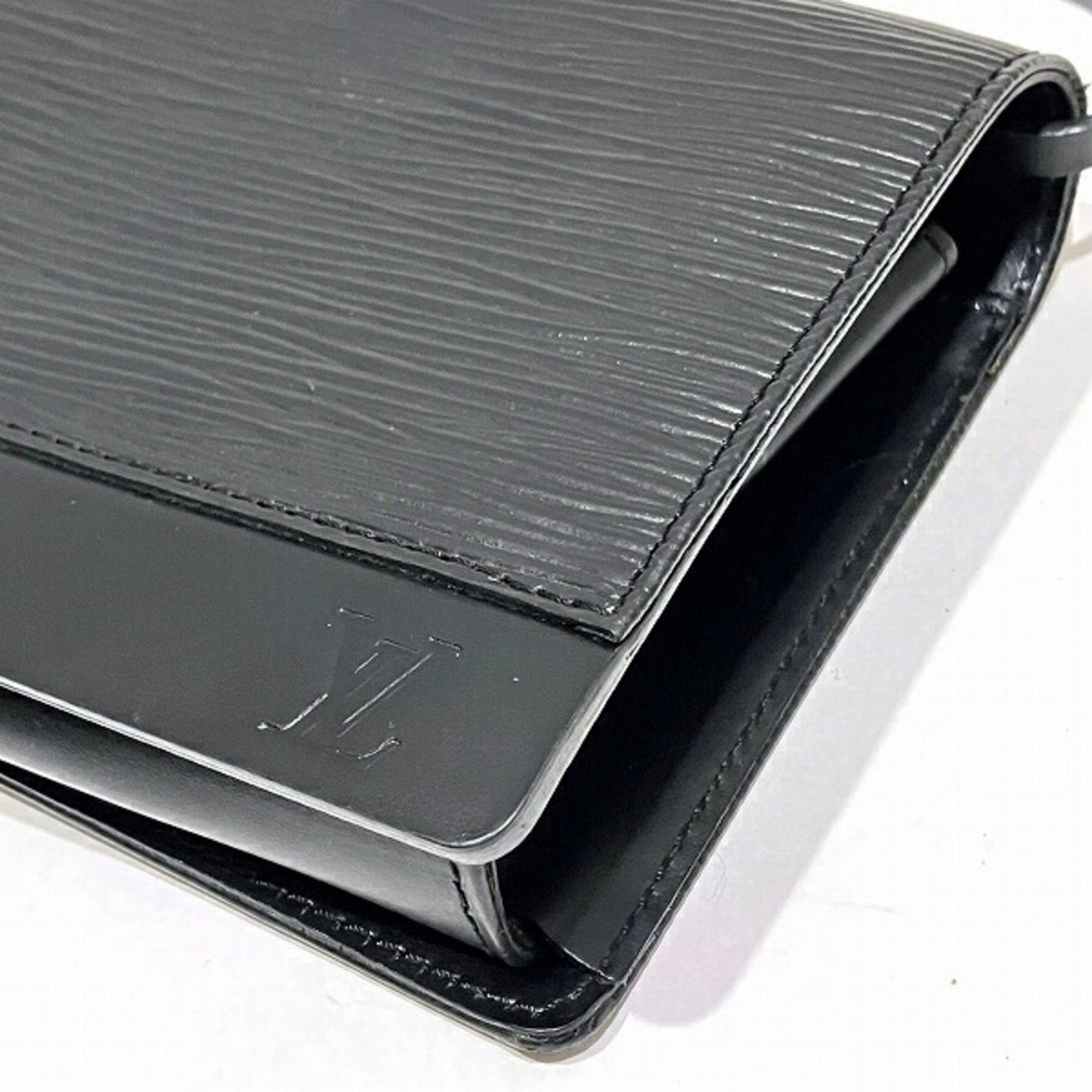 Louis Vuitton Epi Noir Epi Leather Clutch Bag Shoulder Bag