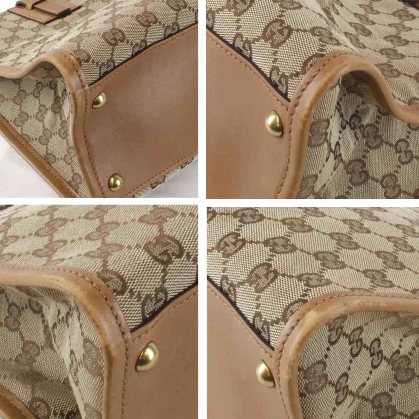 Gucci Beige Gg Canvas Shoulder Bag