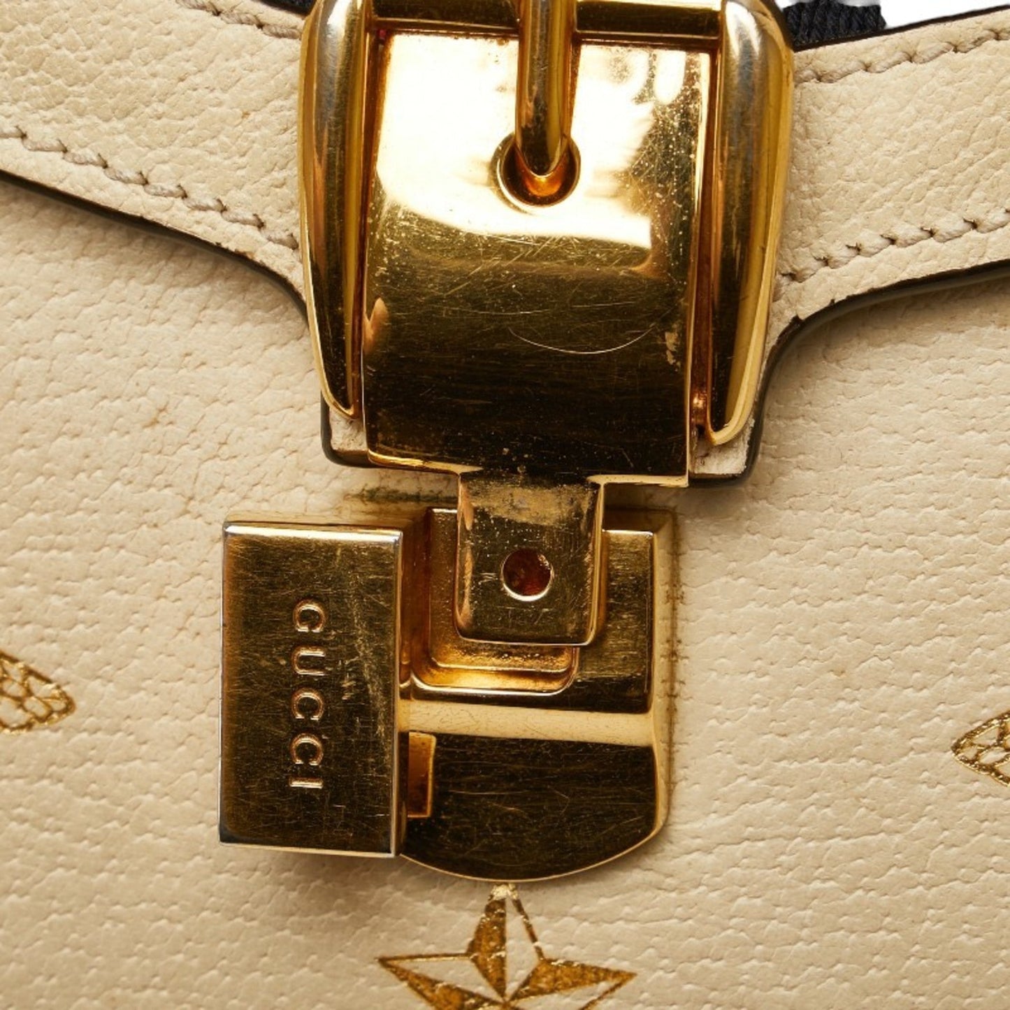Gucci Gold Leather Shoulder Bag