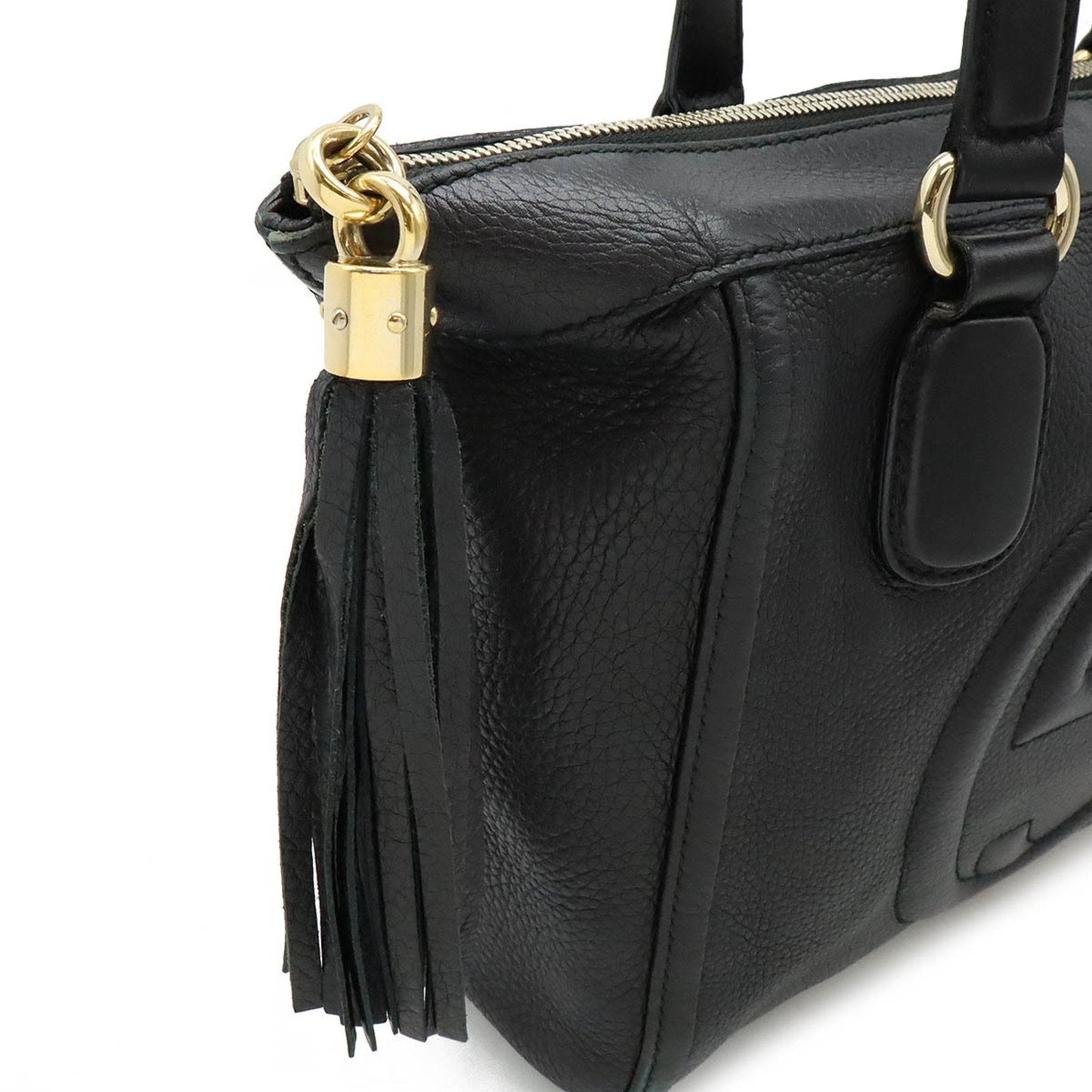 Gucci Soho Black Leather Handbag Tote Bag