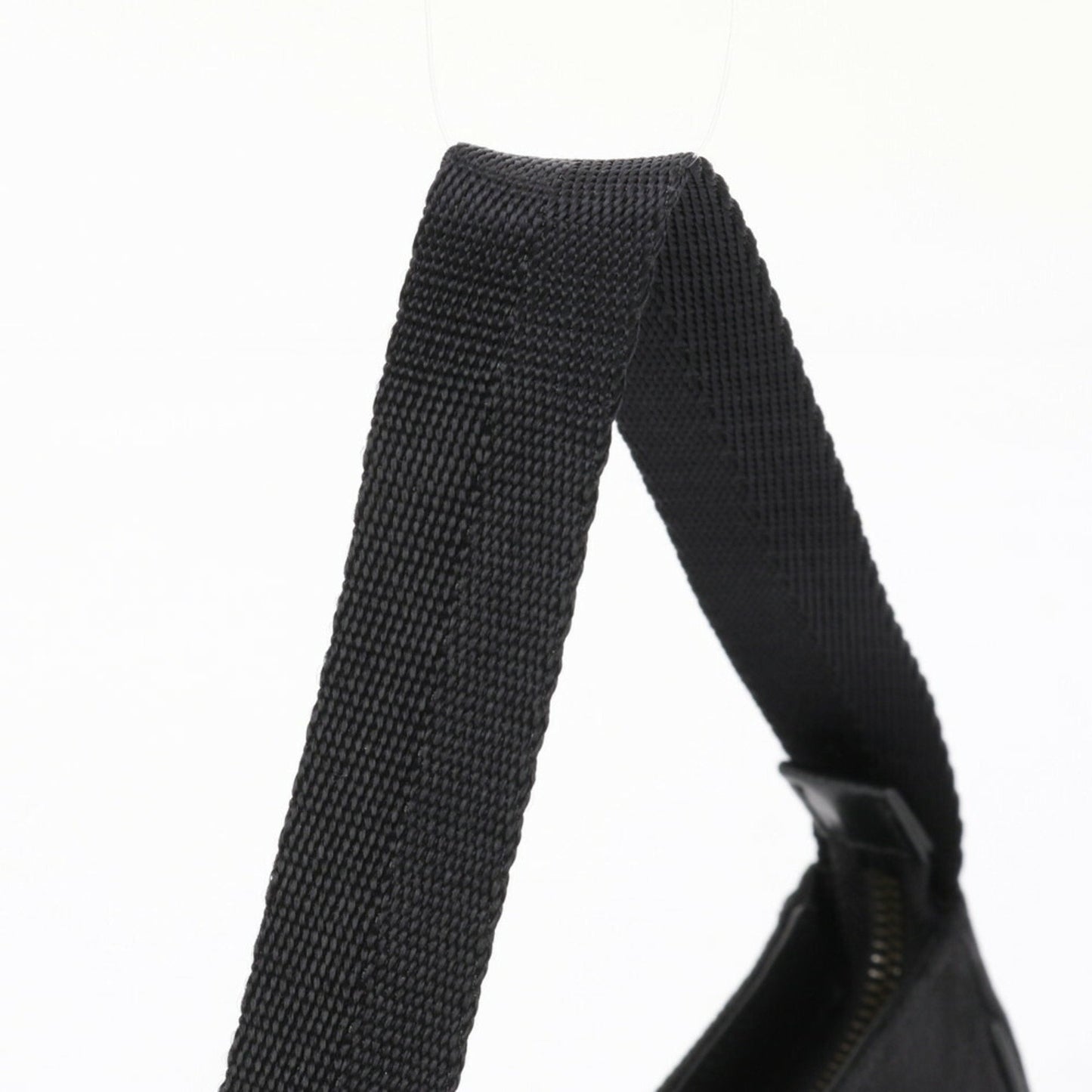 Gucci Gg Canvas Black Leather Canvas Handbag Tote Bag