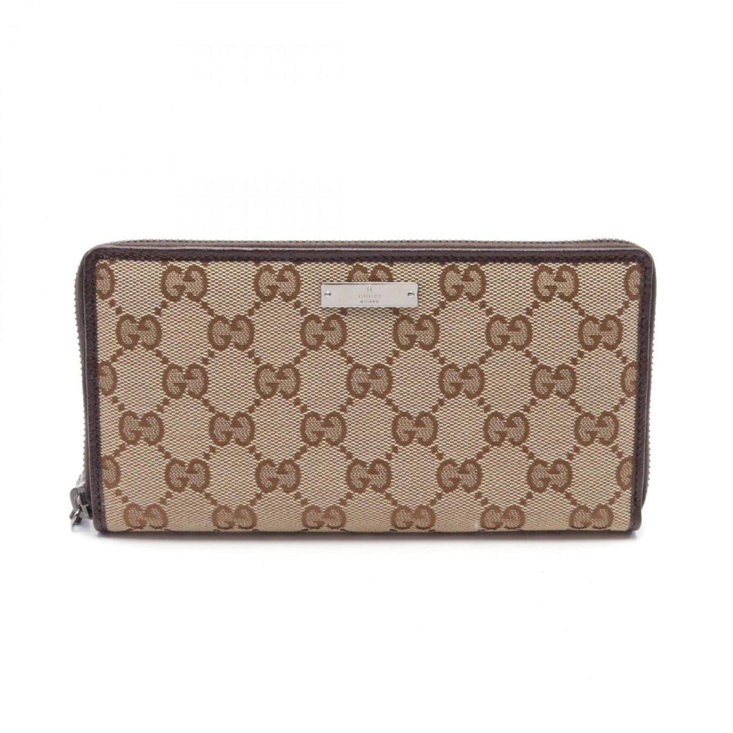 Gucci Beige Brown Gg Canvas Leather Wallet (Bi-Fold) ()
