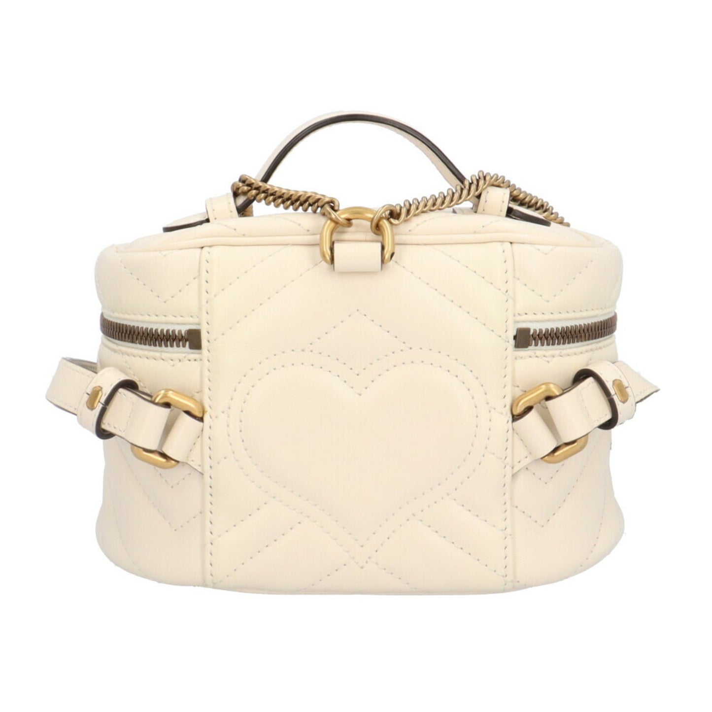 Gucci Gg Marmont White Leather Vanity Bag