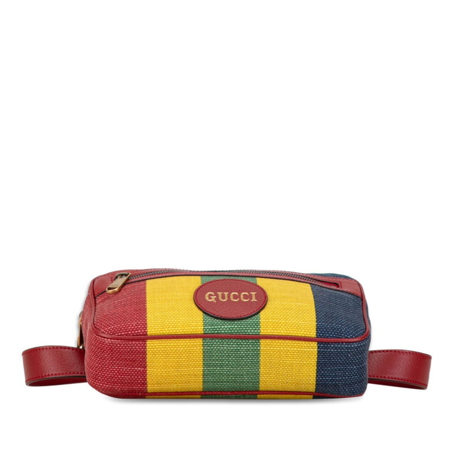Gucci Multi-Color Red Color Canvas Leather Fanny Pack Pochette Sling Bag