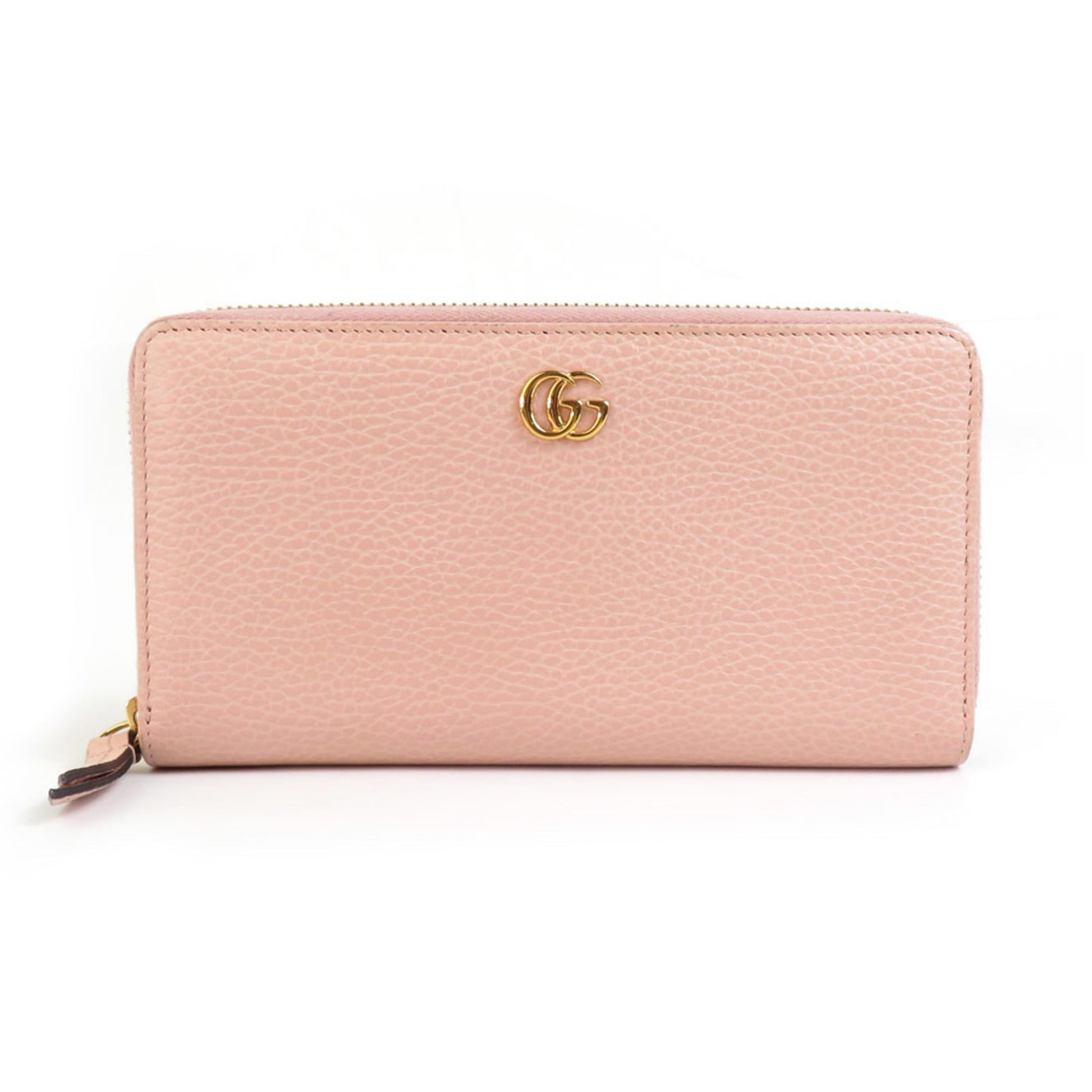Gucci Pink Beige Leather Long Wallet (Bi-Fold) ()