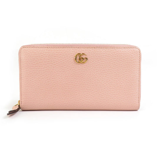 Gucci Pink Beige Leather Long Wallet (Bi-Fold) ()