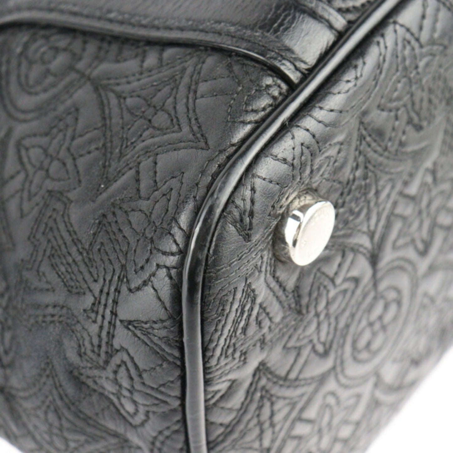 Louis Vuitton Black Monogram Handbag Shoulder Bag Tote Bag