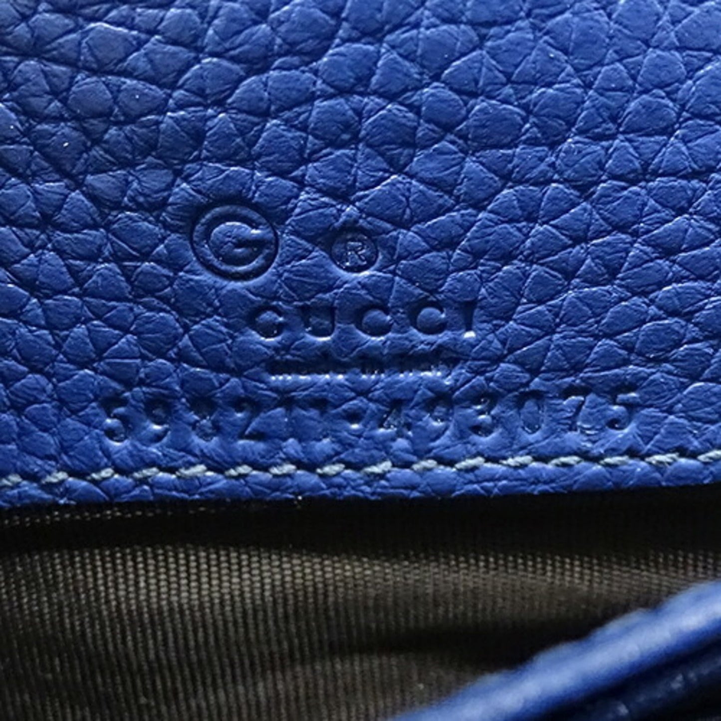 Gucci Blue Leather Chain/Shoulder Wallet