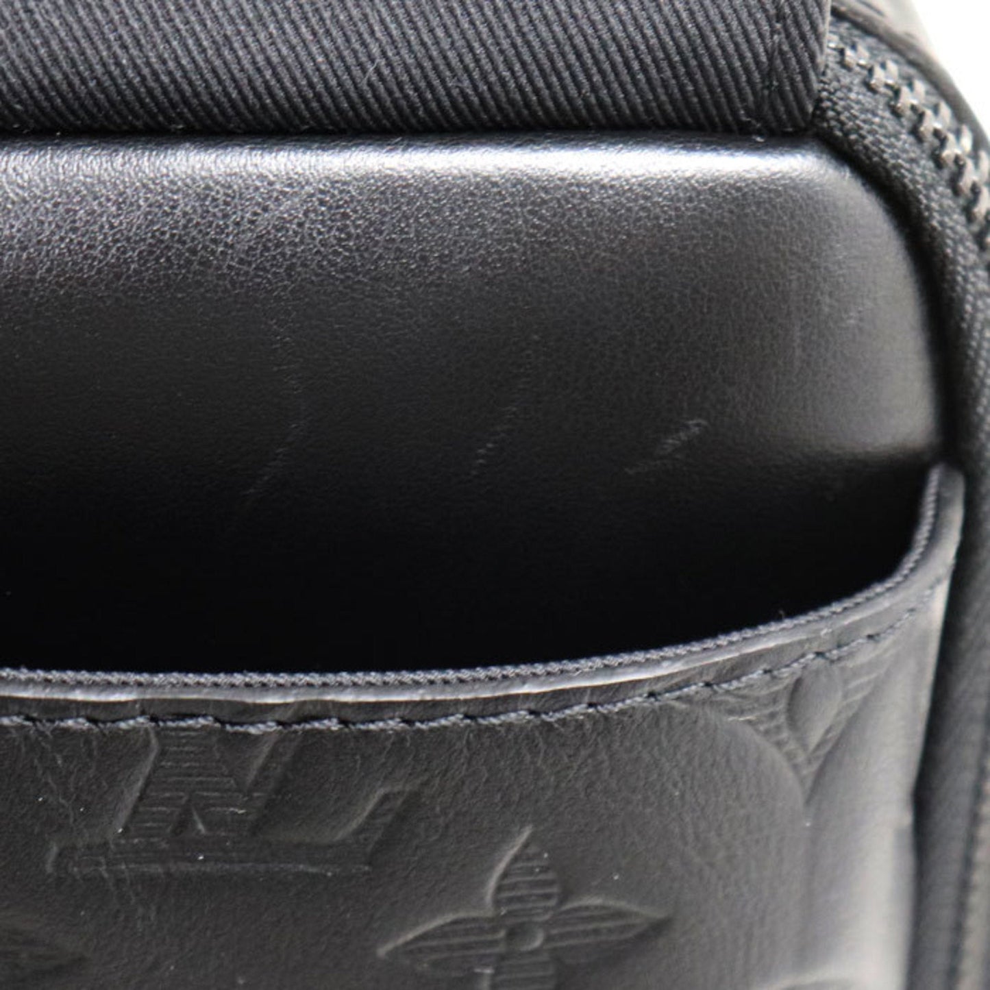 Louis Vuitton Black Monogram Shadow Leather Pouch Shoulder Bag