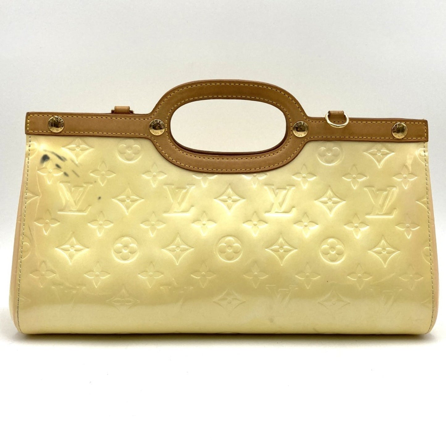 Louis Vuitton Gold Yellow Monogram Vernis Leather Handbag Shoulder Bag