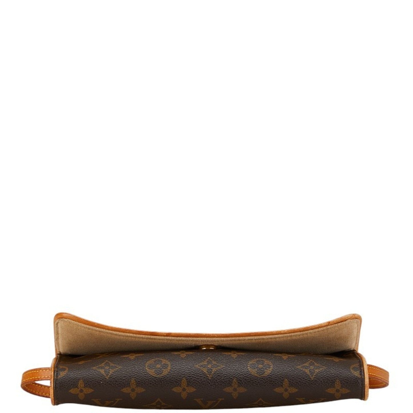 Louis Vuitton Brown Pvc Leather Pochette Shoulder Bag