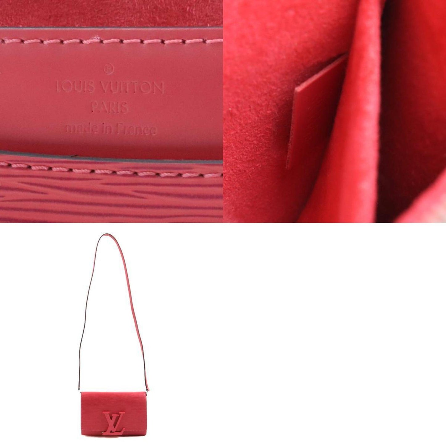 Louis Vuitton Pink Epi Leather Clutch Bag Pochette Shoulder Bag