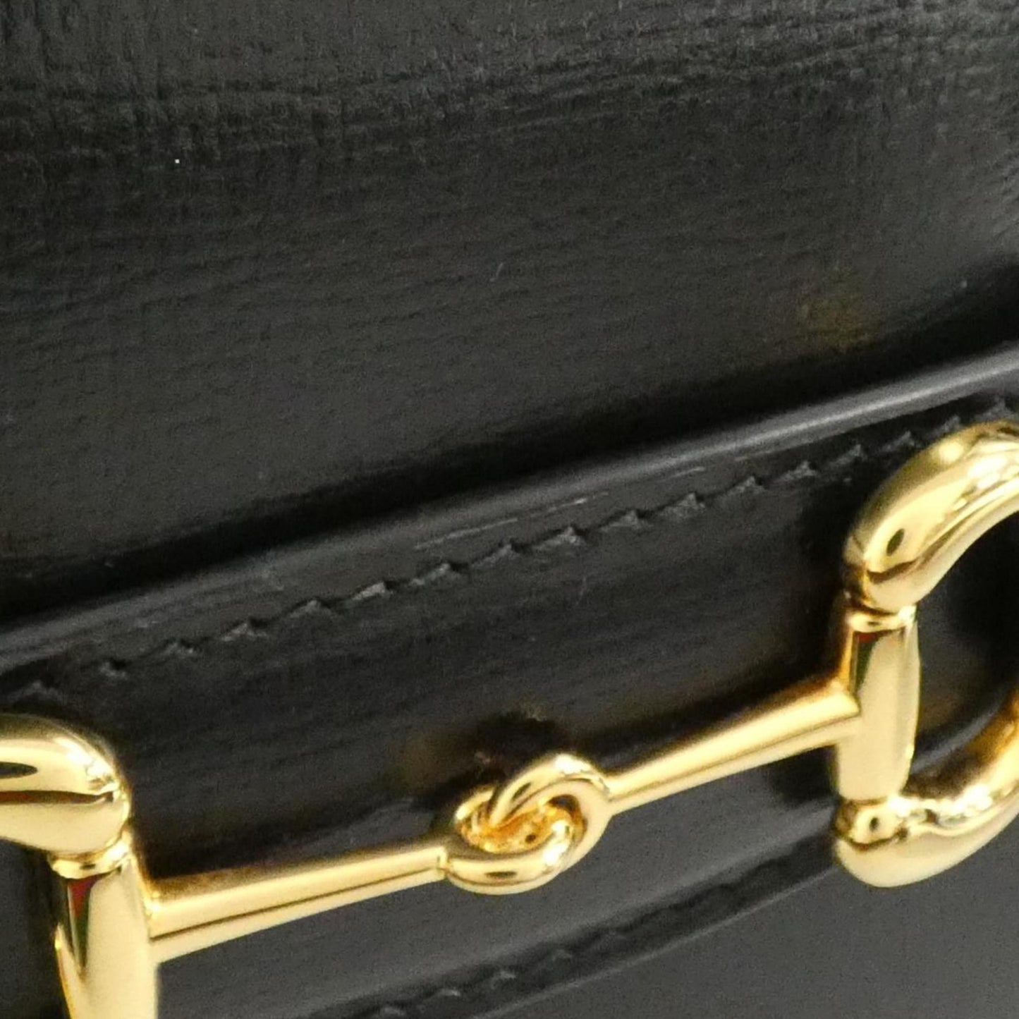 Gucci Horsebit Black Leather Shoulder Bag