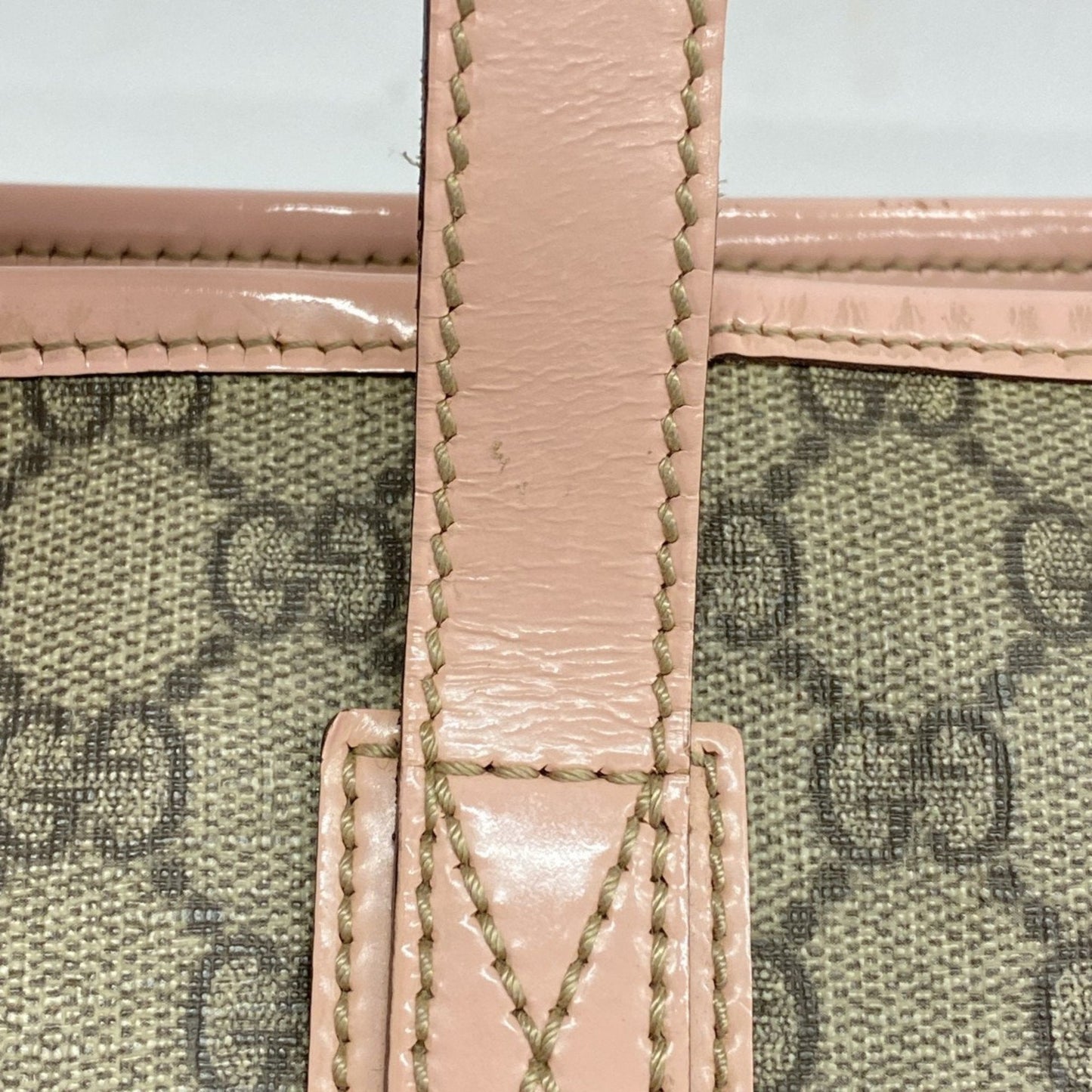 Gucci Brown Pink Pvc Tote Bag