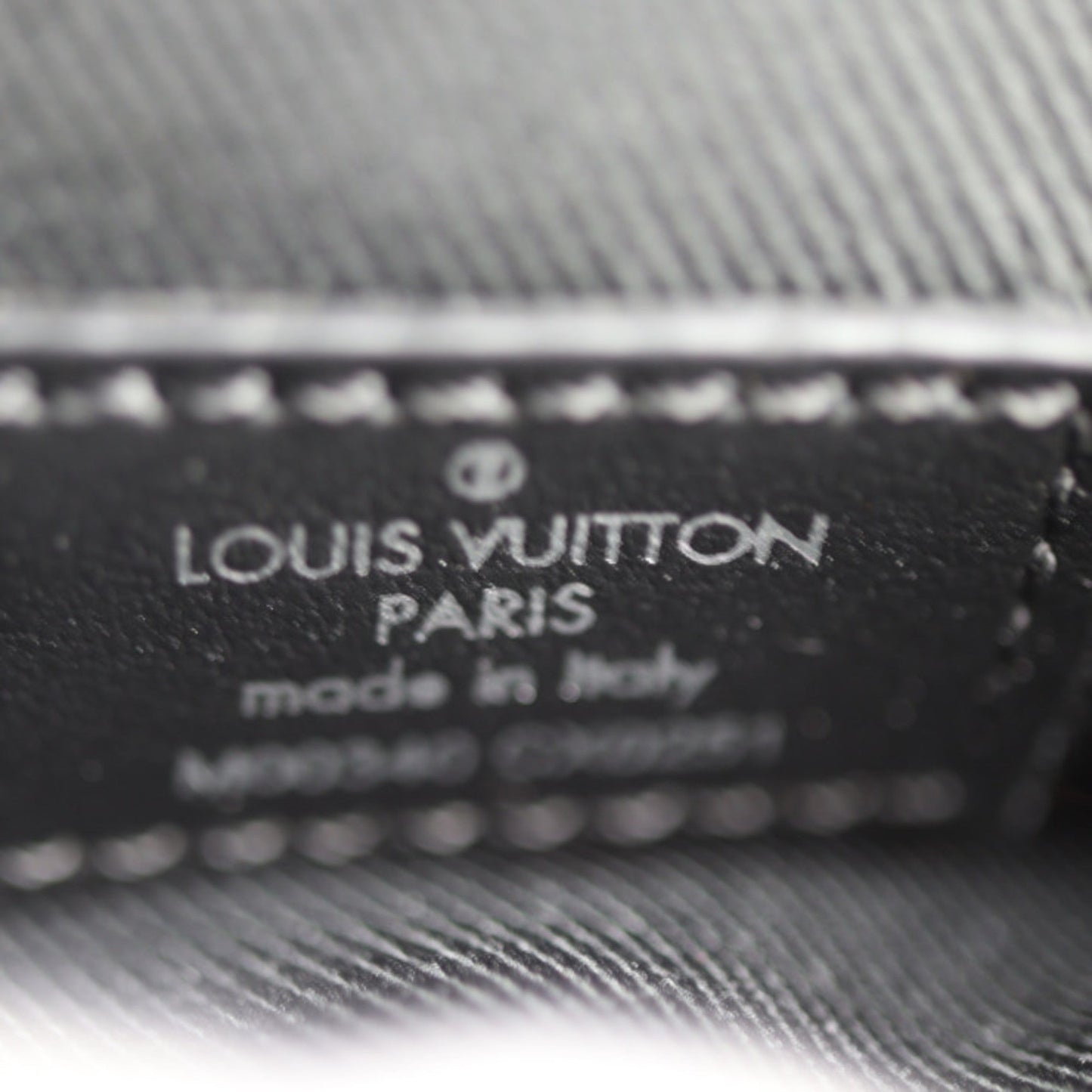 Louis Vuitton Black Gray Pvc Leather Pochette Shoulder Bag
