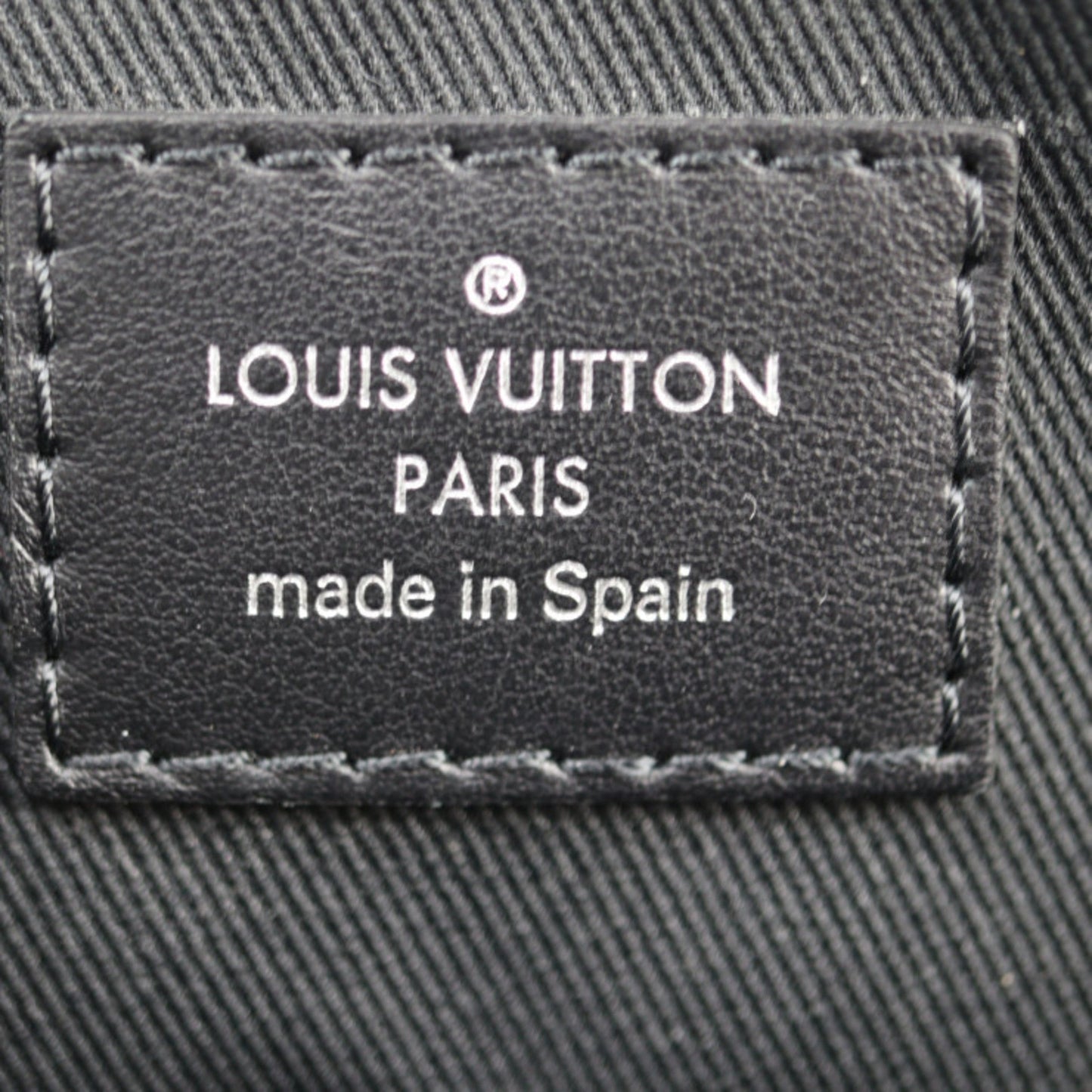 Louis Vuitton Black Gray Damier Graphite Leather Shoulder Bag