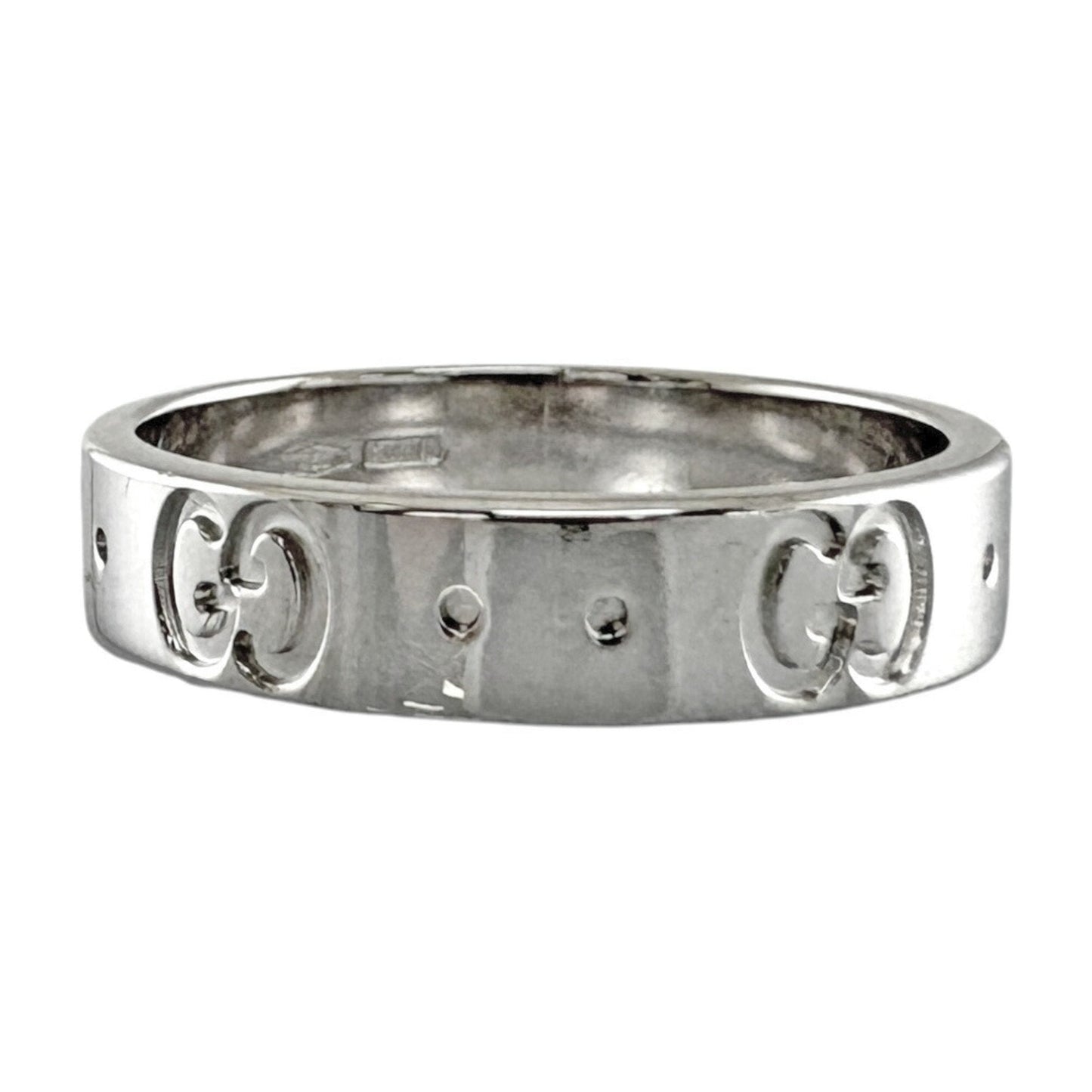 Gucci Icon Silver White Gold (18K) Band Ring
