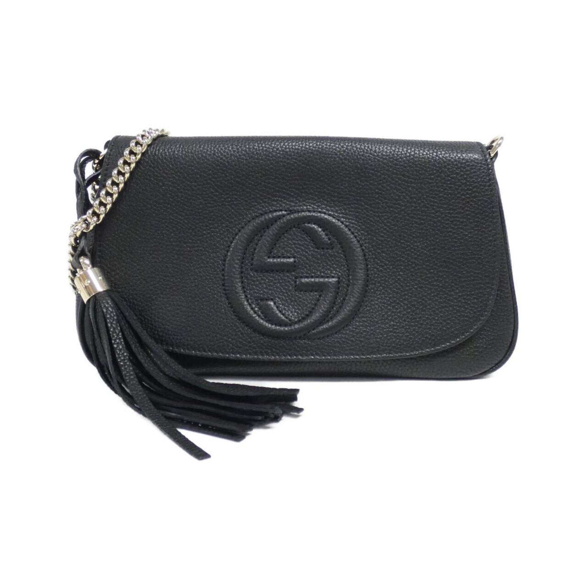 Gucci Black Leather Shoulder Bag ()