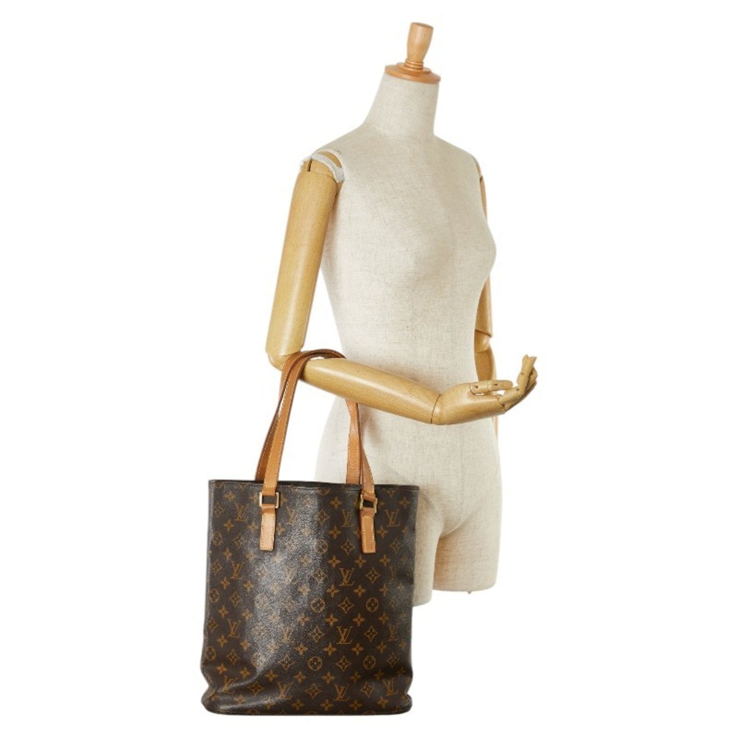 Louis Vuitton Brown Pvc Leather Shoulder Bag Tote Bag