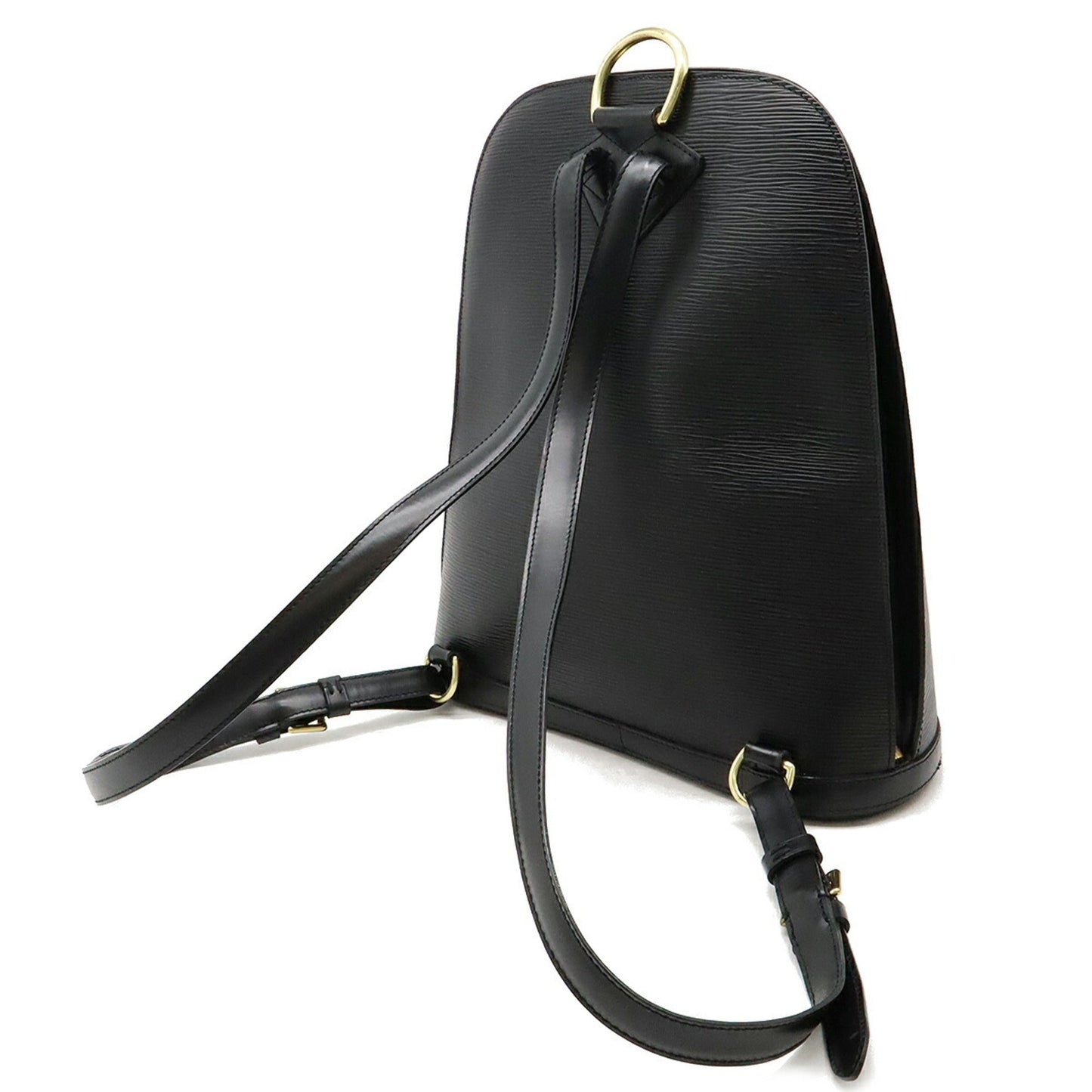 Louis Vuitton Black Noir Leather Backpack Shoulder Bag