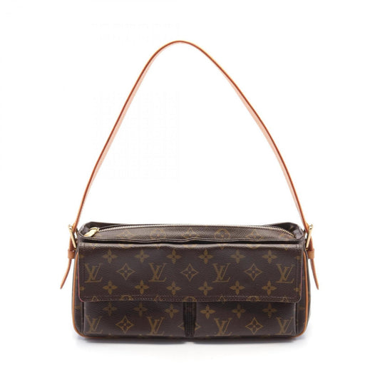 Louis Vuitton Brown Monogram Coated Canvas Shoulder Bag ()