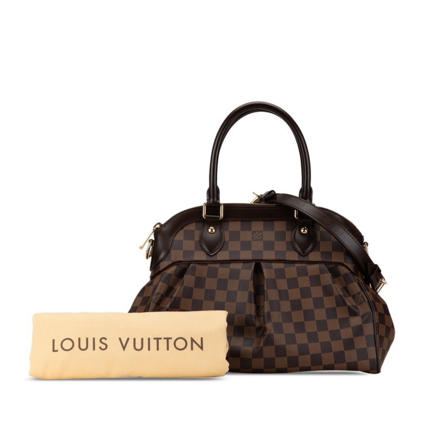 Louis Vuitton Damier Brown Pvc Leather Handbag Shoulder Bag