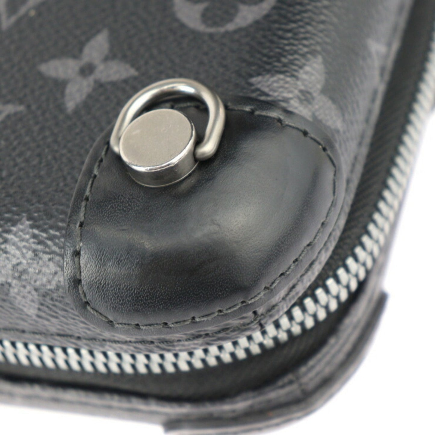 Louis Vuitton Black Gray Monogram Eclipse Monogram Eclipse Leather Pochette Pouch Shoulder Bag