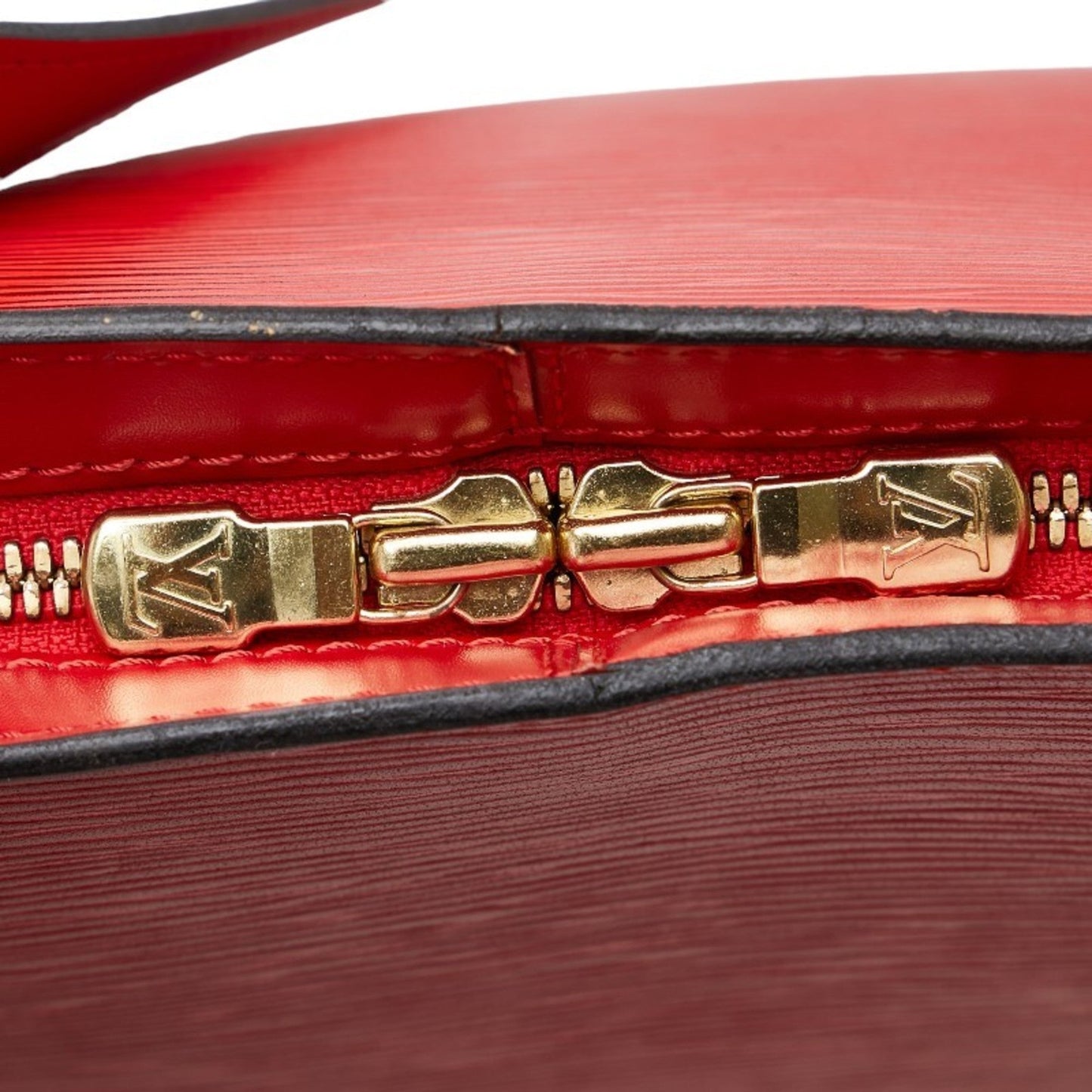 Louis Vuitton Castilian Red Leather Shoulder Bag Tote Bag