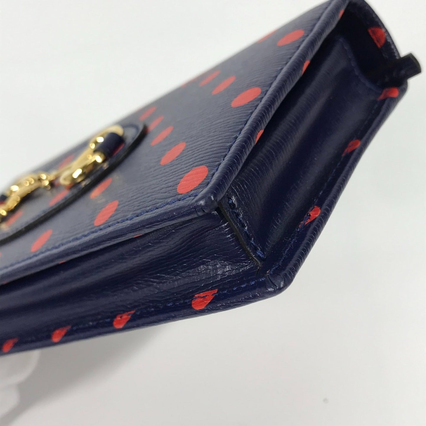 Gucci Navy Leather Long Wallet (Bi-Fold)