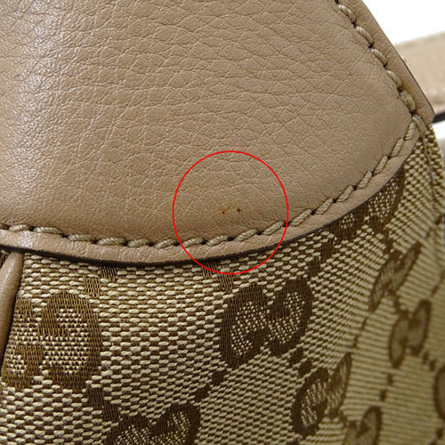Gucci Beige Pink Gg Canvas Leather Handbag Shoulder Bag